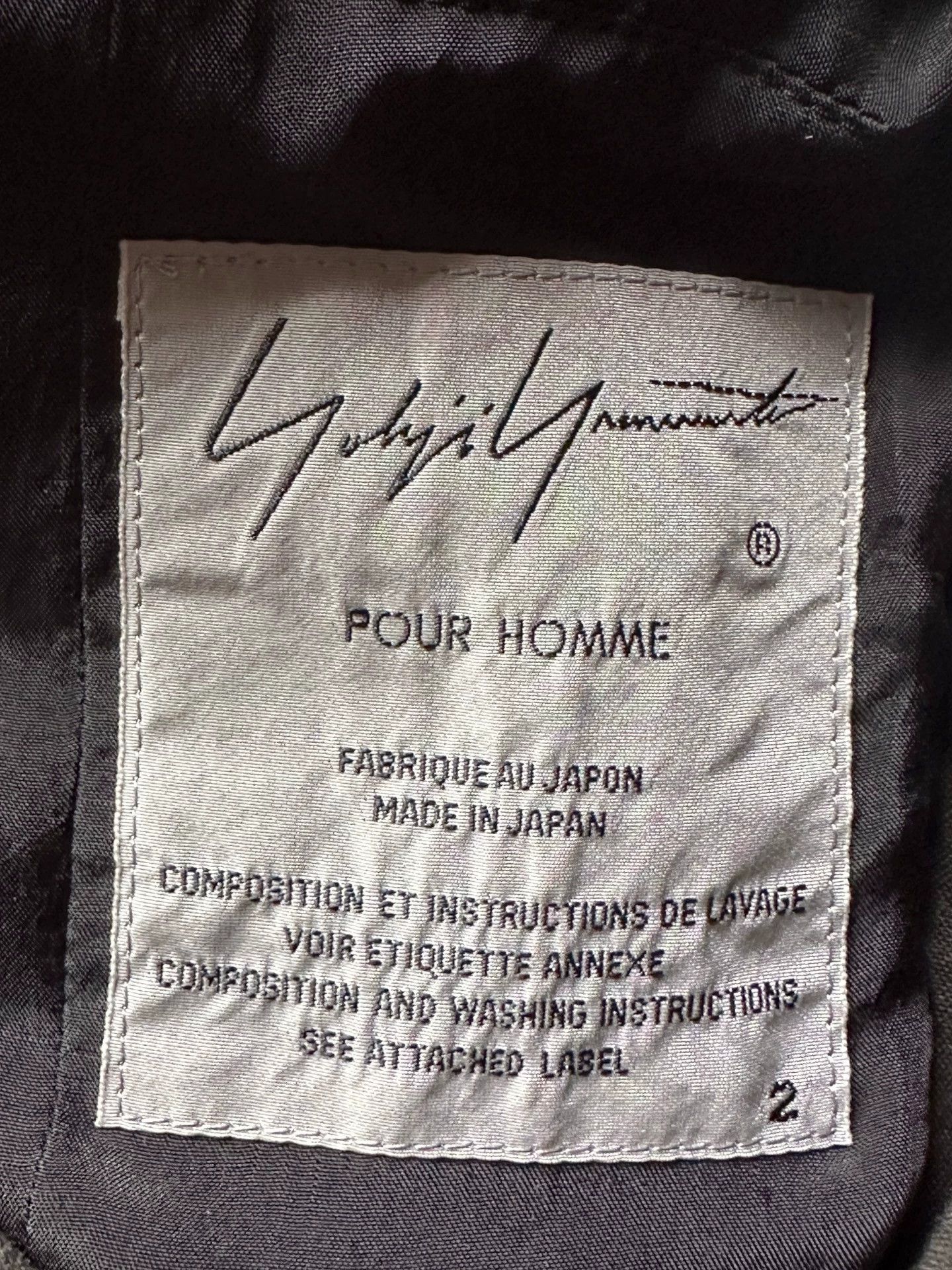 Yohji Yamamoto Yohji Yamamoto Pour Homme 20Ss Look4 Zipper Coat Coat -DMC Size US M / EU 48-50 / 2 - 6 Thumbnail