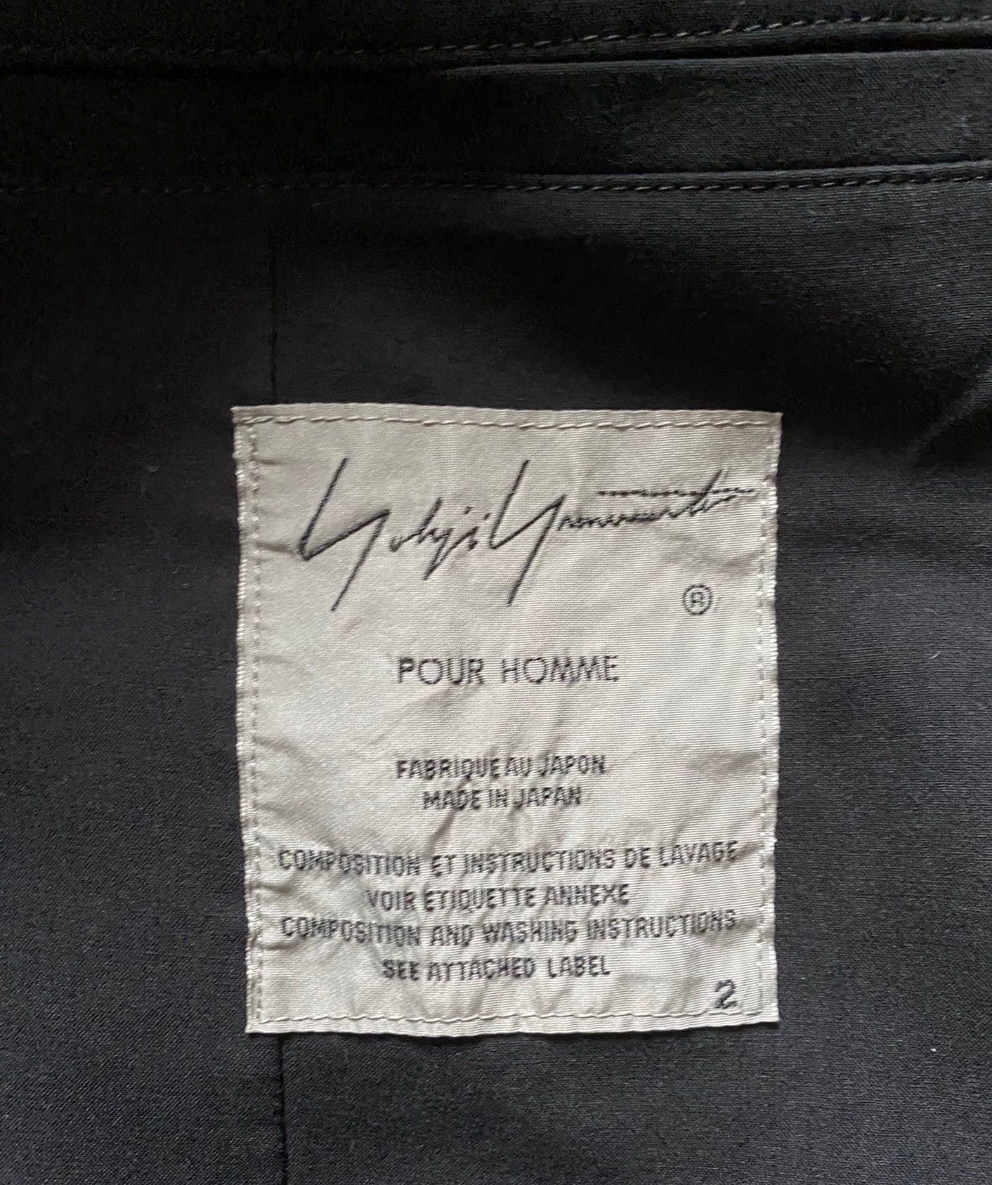 Yohji Yamamoto Yohji Yamamoto Pour 18Ss Look31 Double Coat In Black Silk -DMC Size US M / EU 48-50 / 2 - 3 Thumbnail