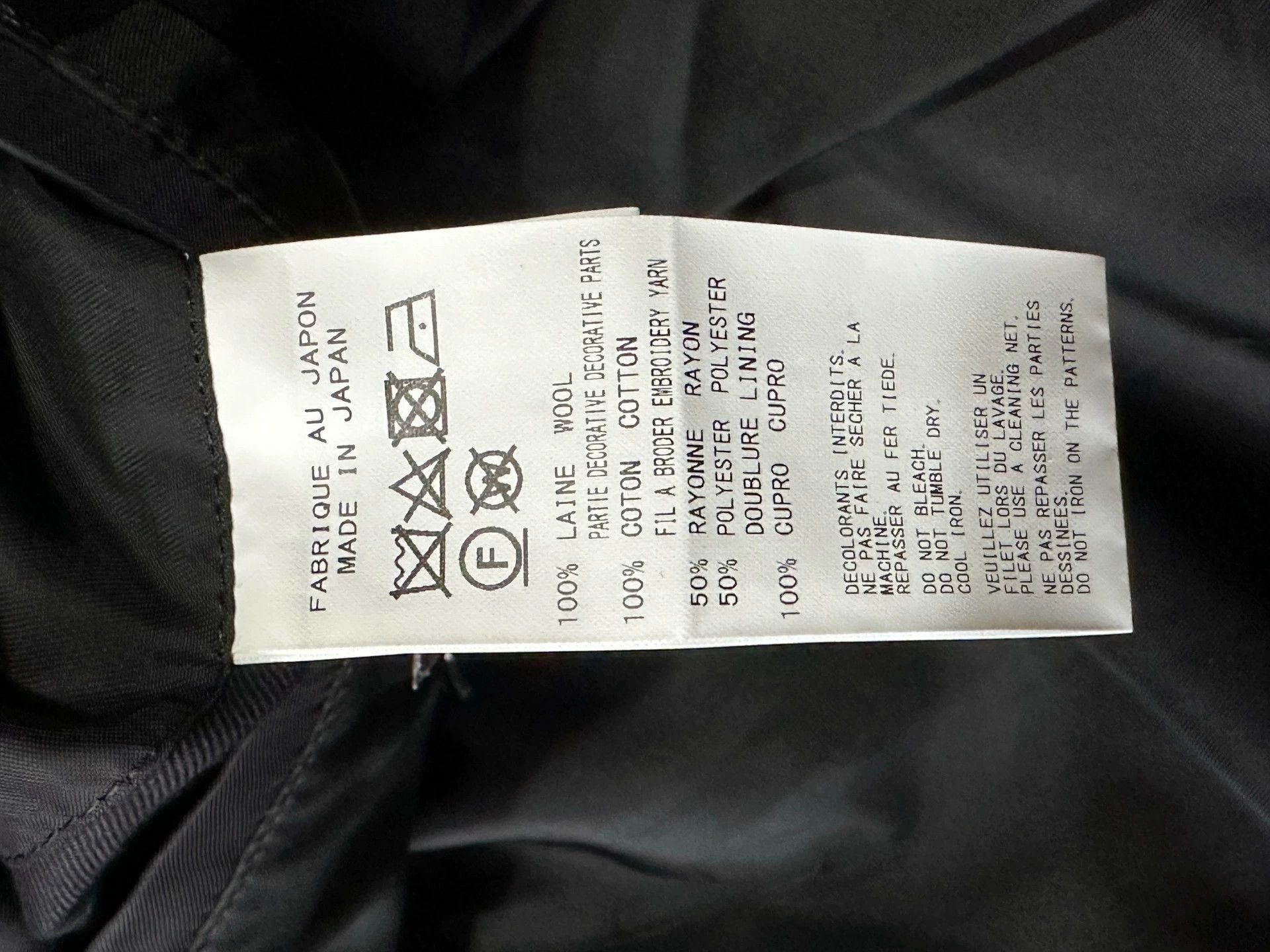 Yohji Yamamoto Yohji Yamamoto Pour Homme 2020Ss Wool Embroidered Coat -DMC Size US S / EU 44-46 / 1 - 5 Thumbnail