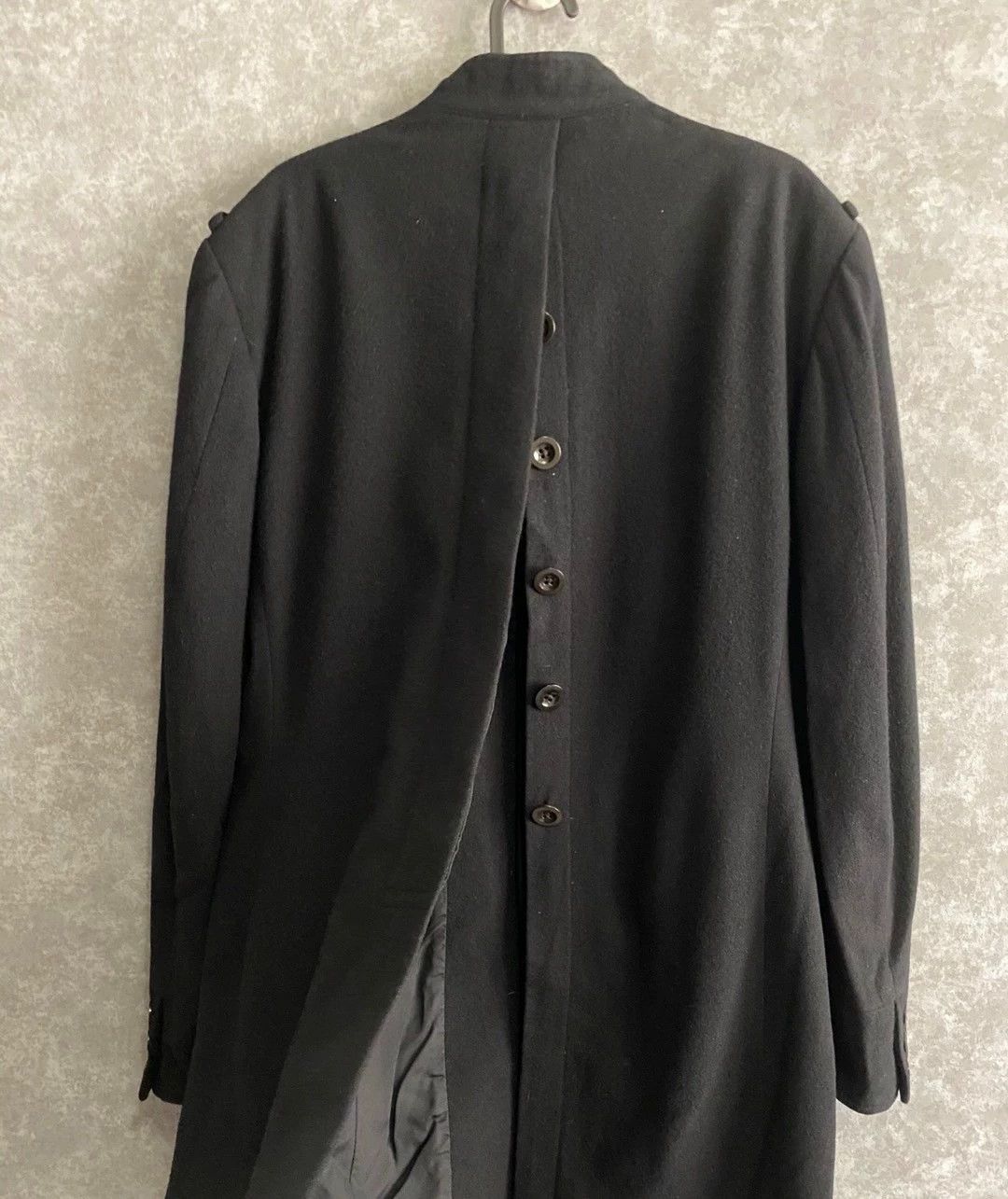 Yohji Yamamoto Yohji Yamamoto Pour 07Aw Black Stand Collar Wool Coat -DMC Size US M / EU 48-50 / 2 - 6 Thumbnail