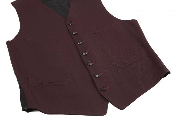 Yohji Yamamoto Yohji Yamamoto | 1993Aw Bordeaux Red Waistcoat -DMC Size US M / EU 48-50 / 2 - 3 Thumbnail