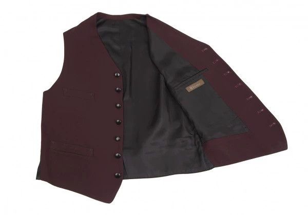 Yohji Yamamoto Yohji Yamamoto | 1993Aw Bordeaux Red Waistcoat -DMC Size US M / EU 48-50 / 2 - 4 Thumbnail