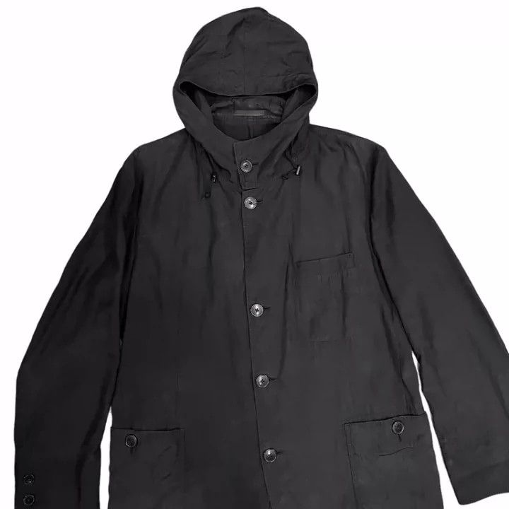 Yohji Yamamoto Yohji Yamamoto | 2008Ss Silk Linen Hooded Light Coat -DMC Size US L / EU 52-54 / 3 - 4 Thumbnail