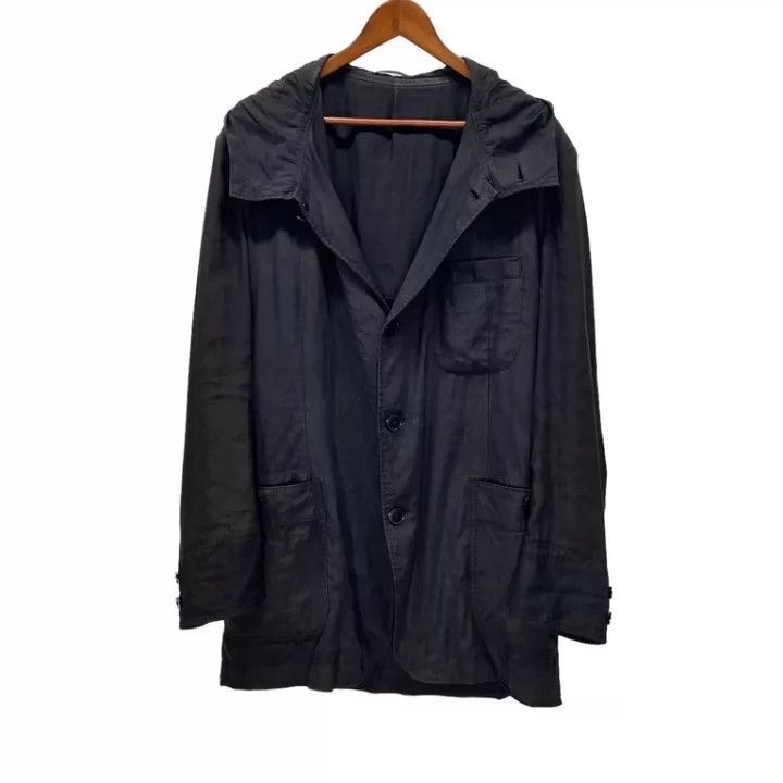 Yohji Yamamoto Yohji Yamamoto | 2008Ss Silk Linen Hooded Light Coat -DMC Size US L / EU 52-54 / 3 - 2 Thumbnail