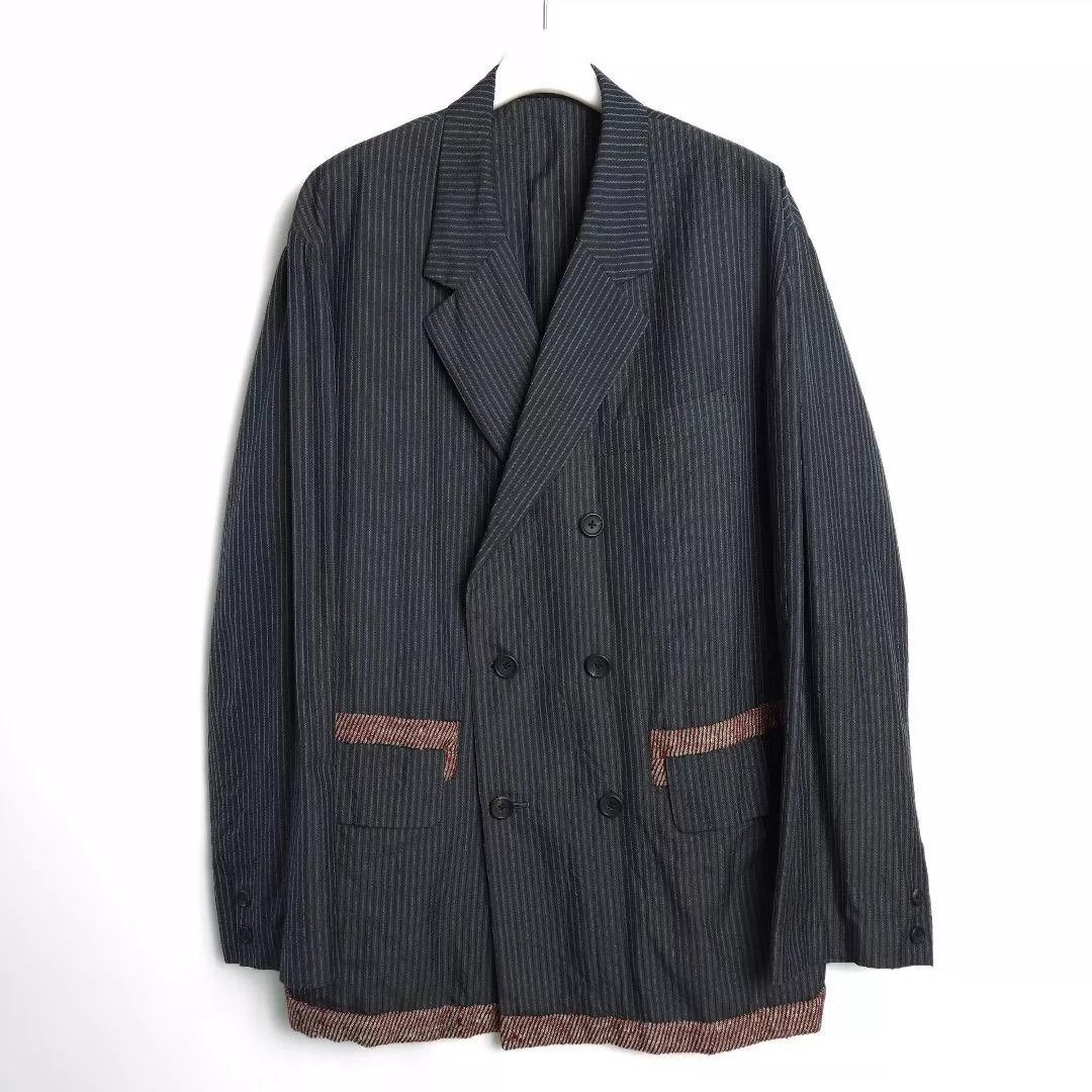 Yohji Yamamoto Yohji Yamamoto | 1996Ss Floral And Double-Breasted Silk Coat -DMC Size US M / EU 48-50 / 2 - 3 Thumbnail