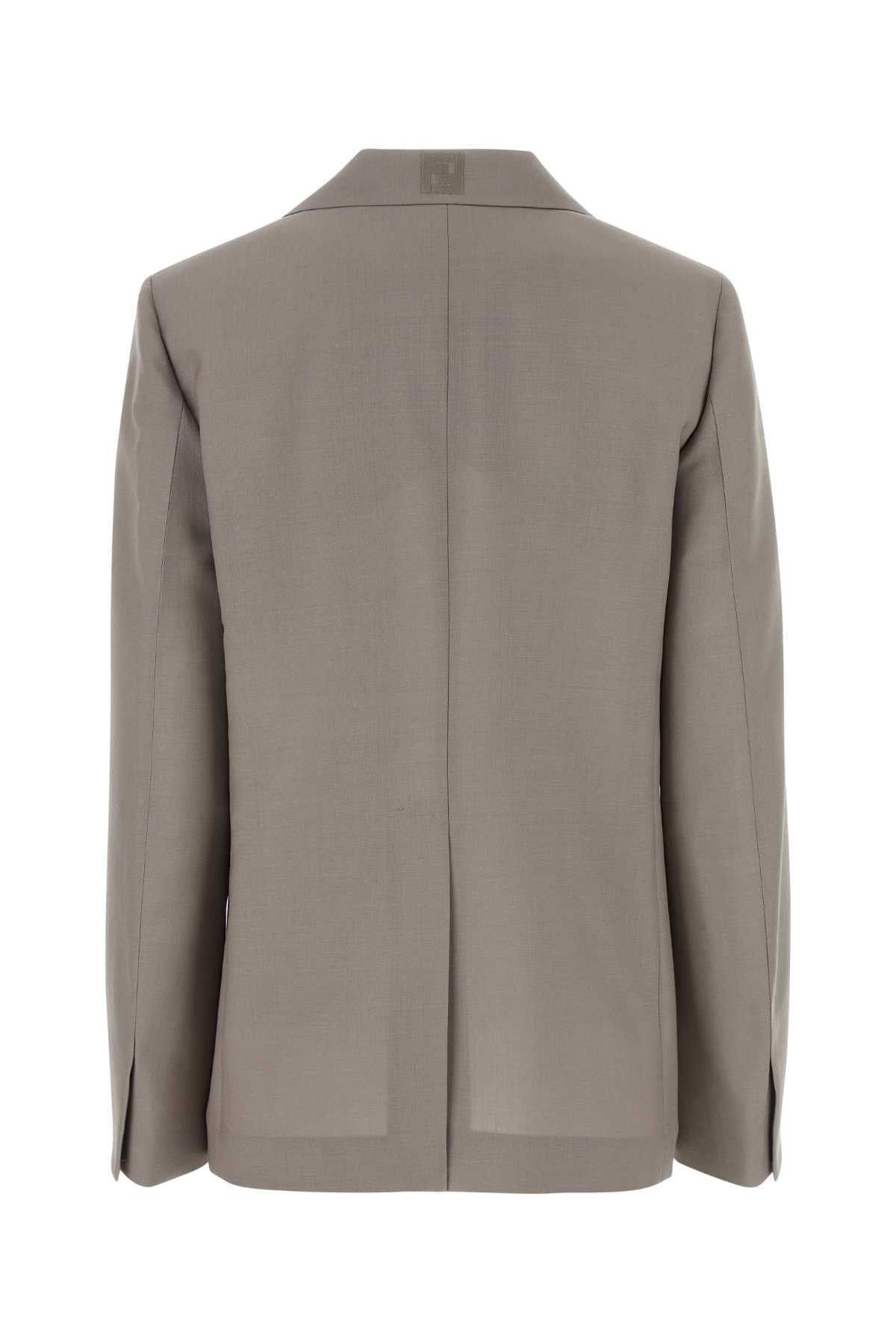 Fendi Dove Grey Mohair Blend Blazer Size S / US 4 / IT 40 - 2 Thumbnail