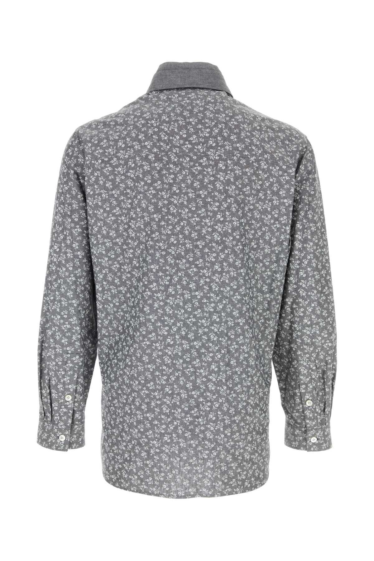 Yohji Yamamoto Printed Cotton Shirt Size US M / EU 48-50 / 2 - 2 Thumbnail