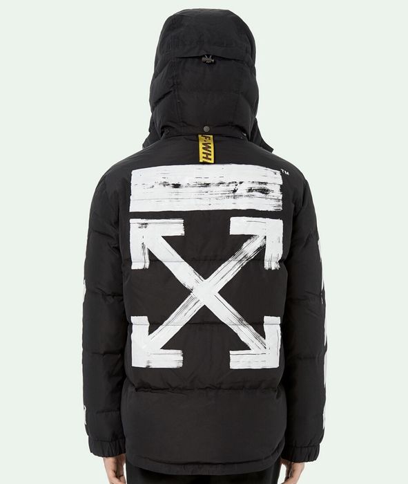 Off White Diagonal Brushed Down Jacket by Off White Virgil Abloh