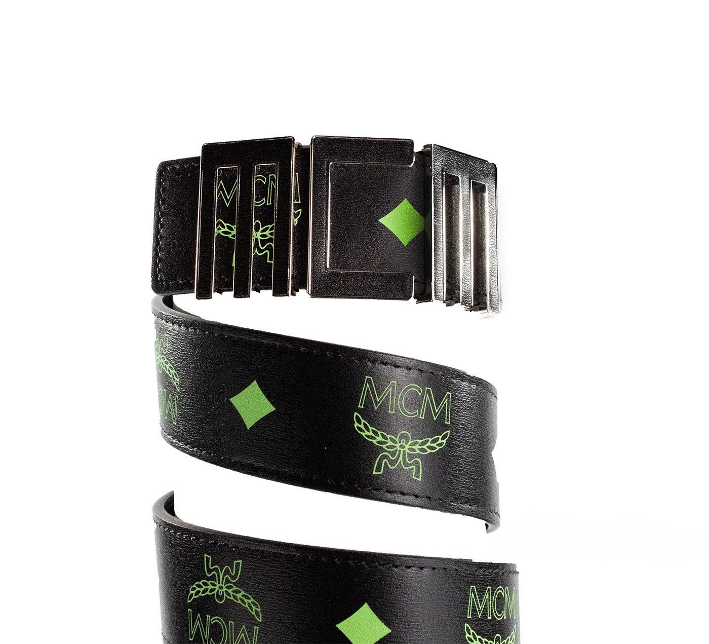 MCM Claus Mens Summer Green Smooth Visetos Logo Leather Numeric Size ONE SIZE - 2 Thumbnail