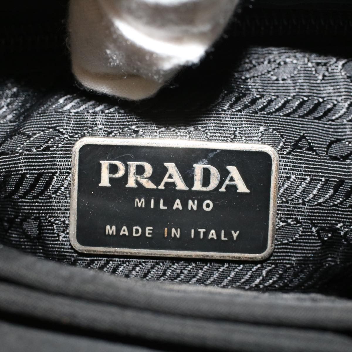Prada Black Synthetic Handbag (Pre-Owned) Size ONE SIZE - 7 Thumbnail