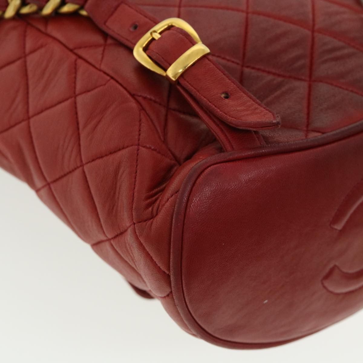 Chanel Duma Red Leather Backpack Bag (Pre-Owned) Size ONE SIZE - 9 Thumbnail