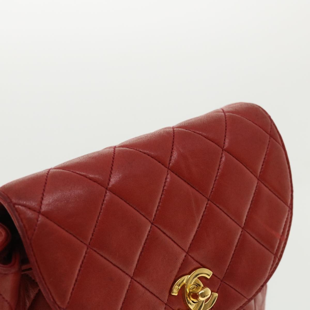Chanel Duma Red Leather Backpack Bag (Pre-Owned) Size ONE SIZE - 7 Thumbnail