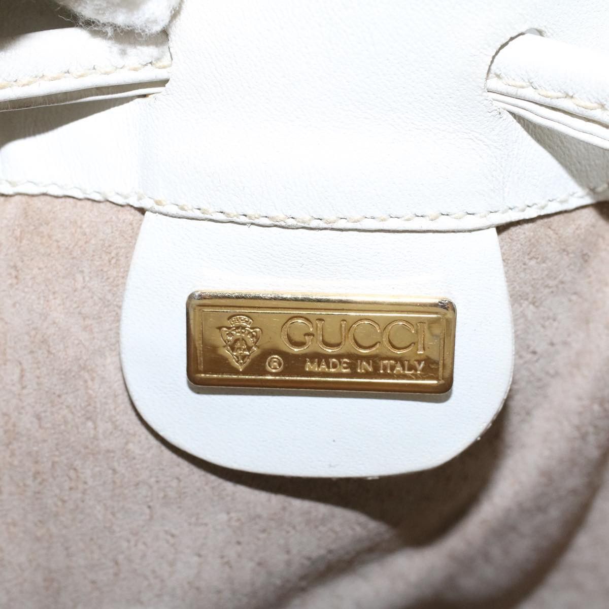Gucci White Leather Shoulder Bag (Pre-Owned) Size ONE SIZE - 7 Thumbnail
