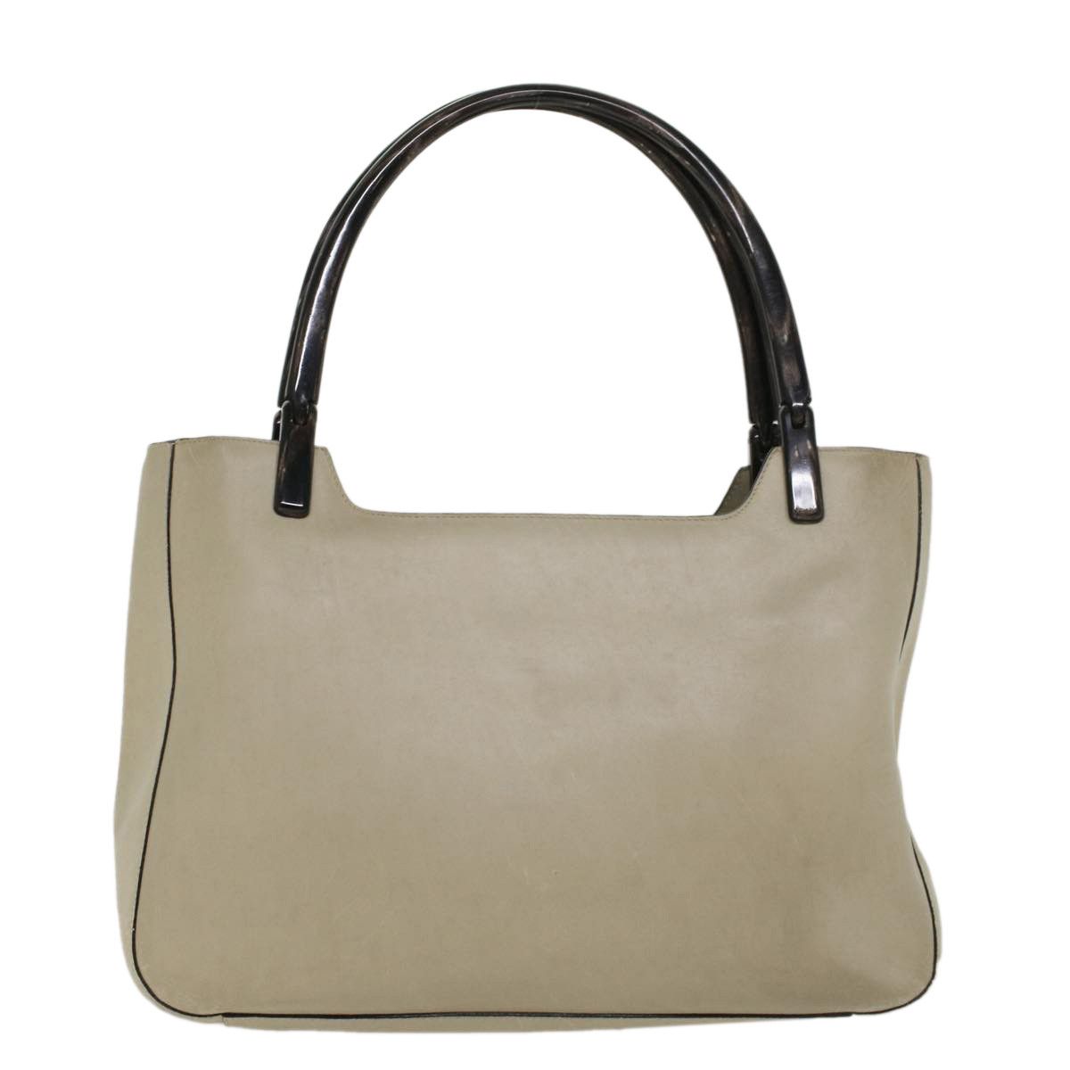 Prada Beige Leather Handbag (Pre-Owned) Size ONE SIZE - 2 Thumbnail
