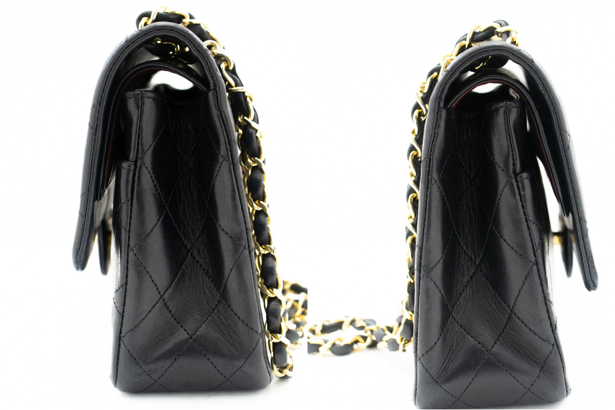 Chanel Double Flap Black Leather Shoulder Bag (Pre-Owned) Size ONE SIZE - 4 Thumbnail