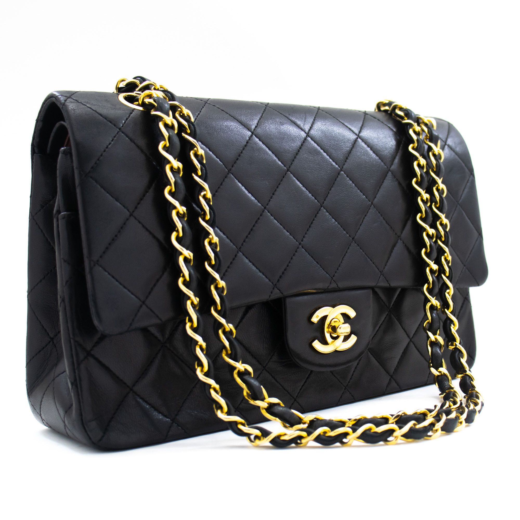 Chanel Double Flap Black Leather Shoulder Bag (Pre-Owned) Size ONE SIZE - 12 Thumbnail
