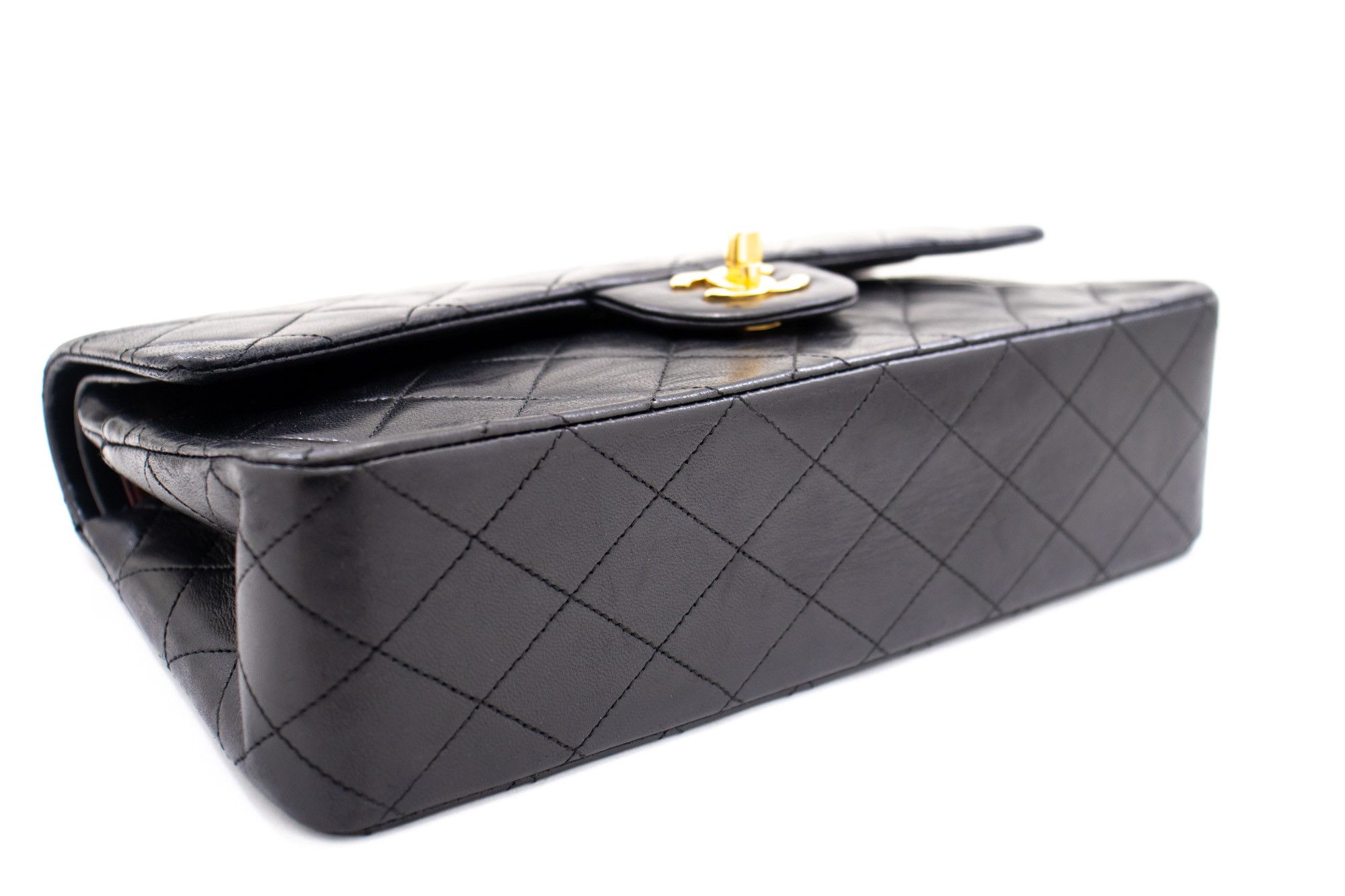 Chanel Double Flap Black Leather Shoulder Bag (Pre-Owned) Size ONE SIZE - 3 Thumbnail