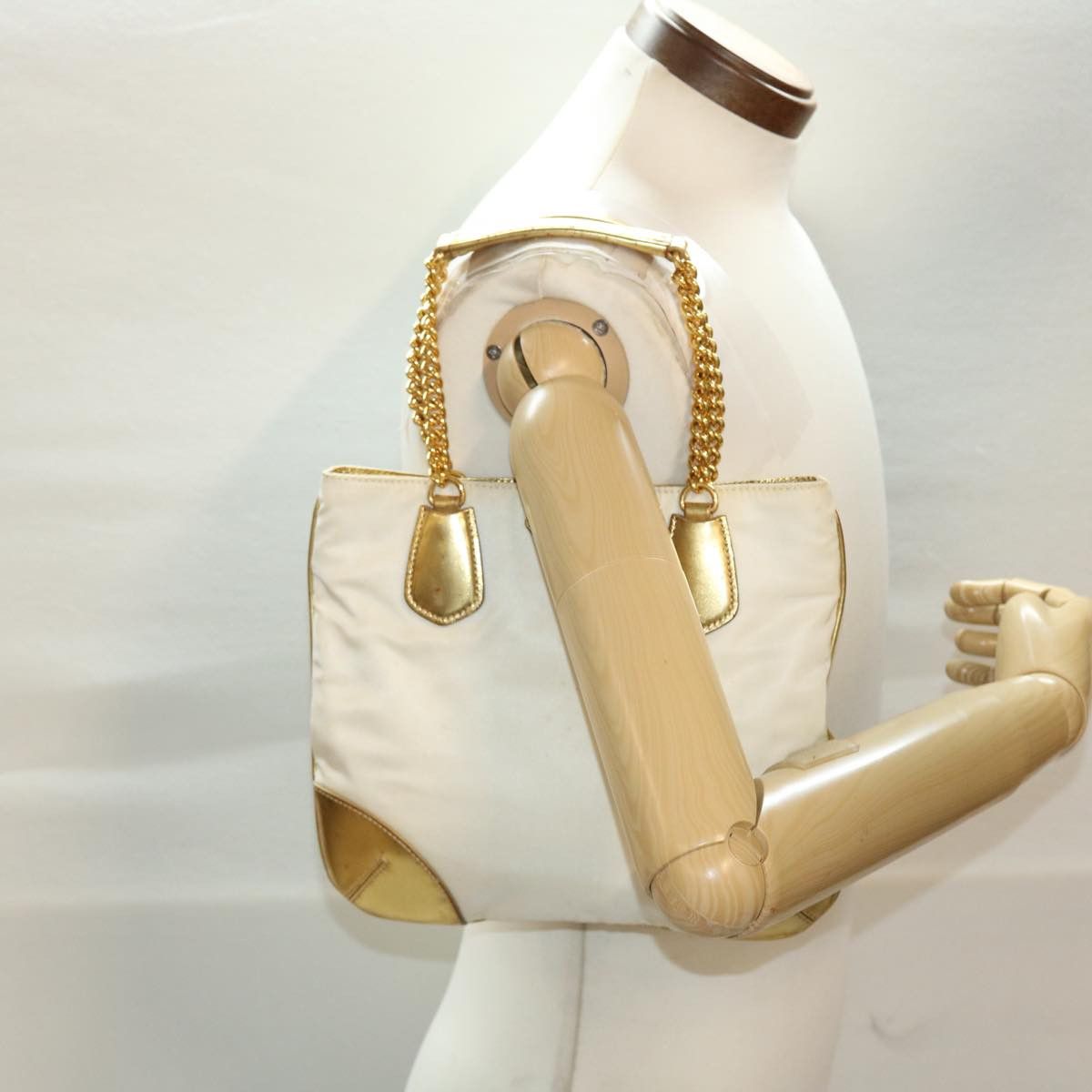 Prada Gold Synthetic Shoulder Bag (Pre-Owned) Size ONE SIZE - 7 Thumbnail
