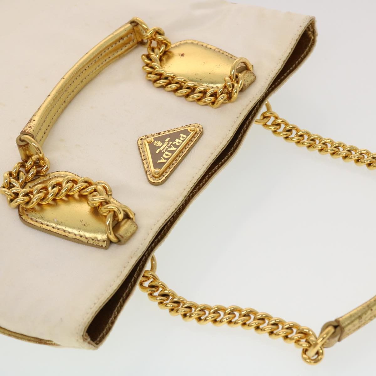 Prada Gold Synthetic Shoulder Bag (Pre-Owned) Size ONE SIZE - 4 Thumbnail