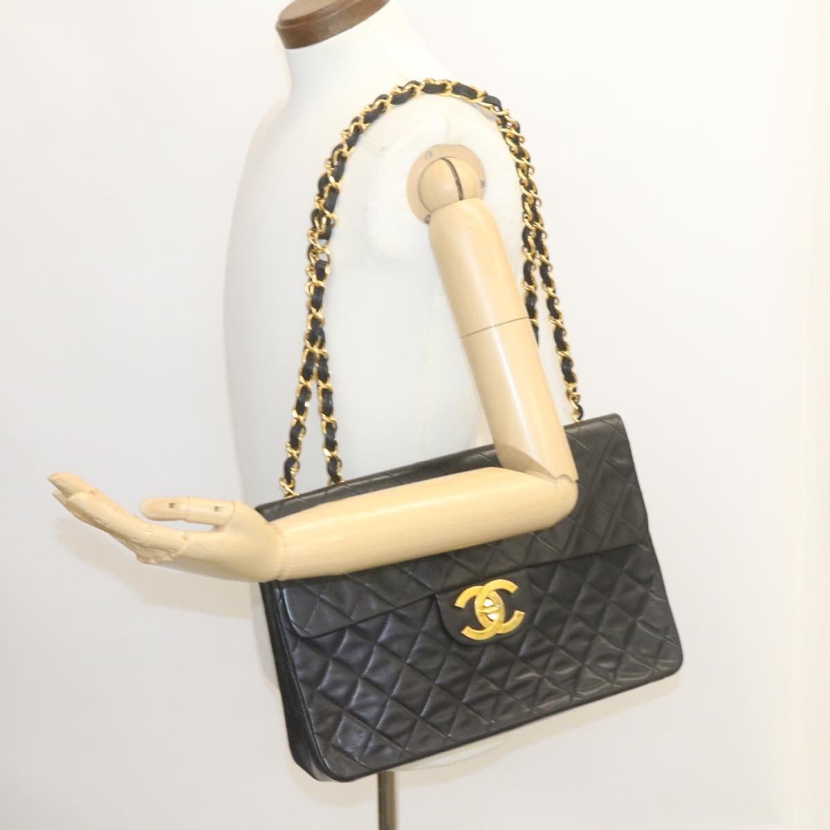 Chanel Black Leather Shoulder Bag (Pre-Owned) Size ONE SIZE - 4 Thumbnail