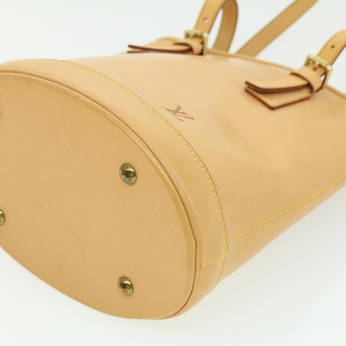 Louis Vuitton Bucket Pm Beige Leather Shoulder Bag (Pre-Owned) Size ONE SIZE - 9 Thumbnail