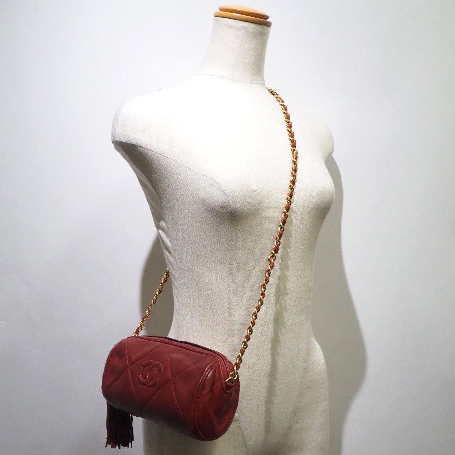 Chanel Red Leather Shoulder Bag (Pre-Owned) Size ONE SIZE - 11 Thumbnail