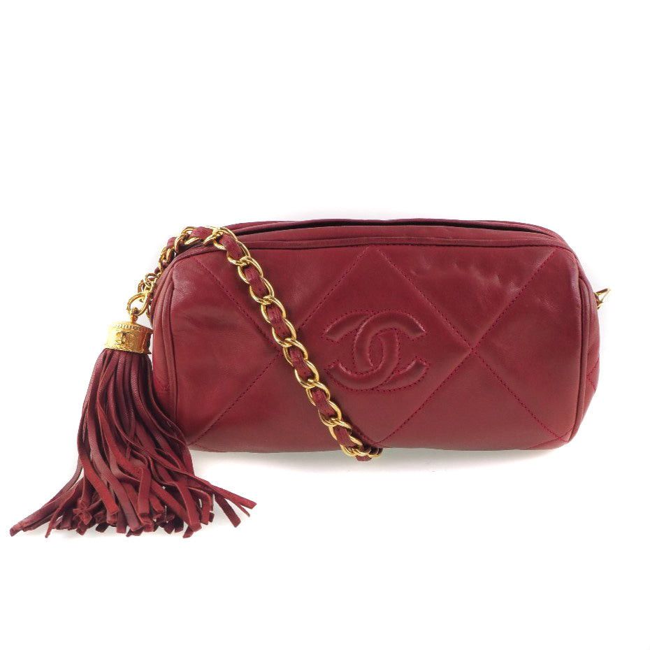 Chanel Red Leather Shoulder Bag (Pre-Owned) Size ONE SIZE - 6 Thumbnail