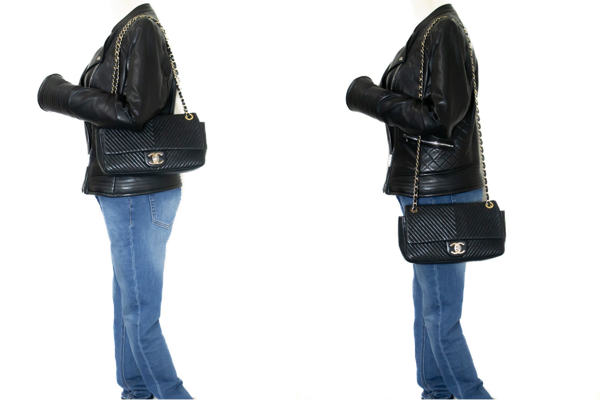 Chanel Timeless Black Leather Shoulder Bag (Pre-Owned) Size ONE SIZE - 7 Thumbnail