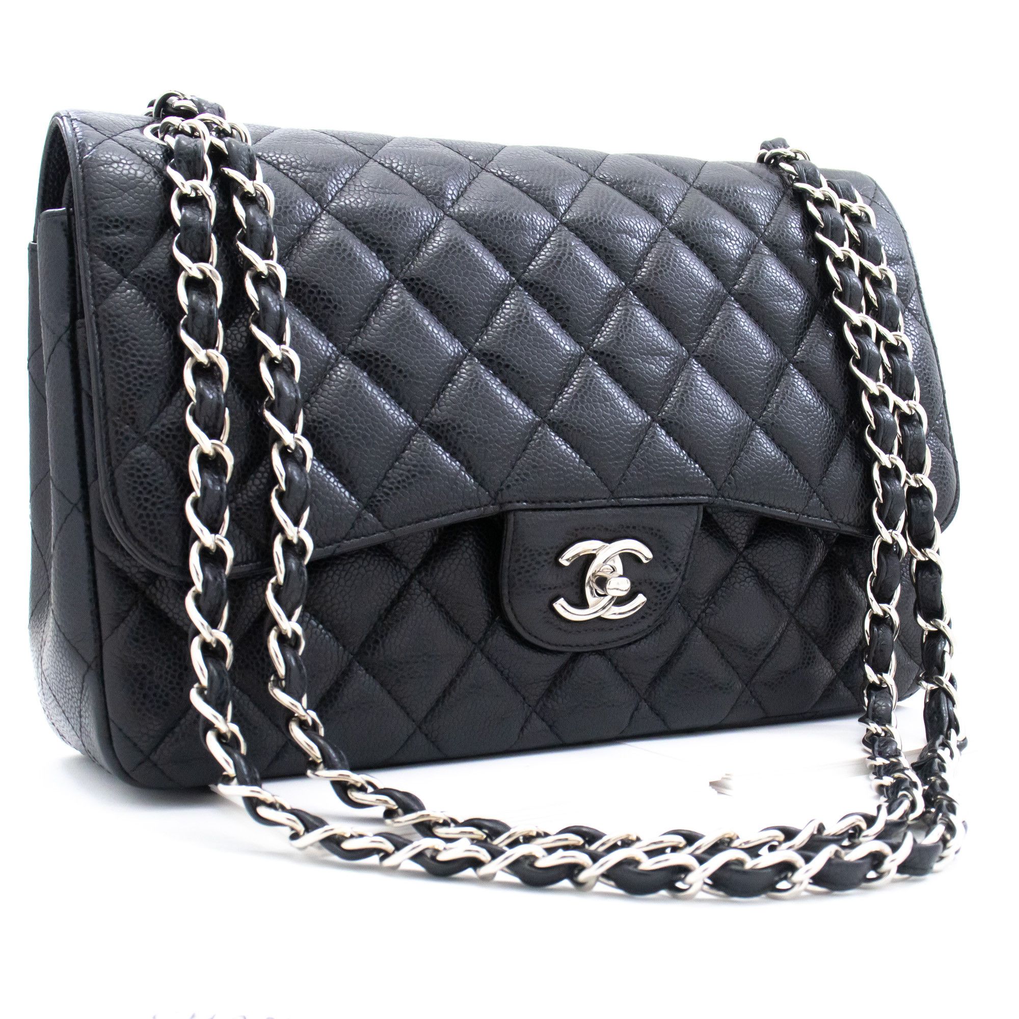 Chanel Classic Flap Black Leather Shoulder Bag (Pre-Owned) Size ONE SIZE - 12 Thumbnail