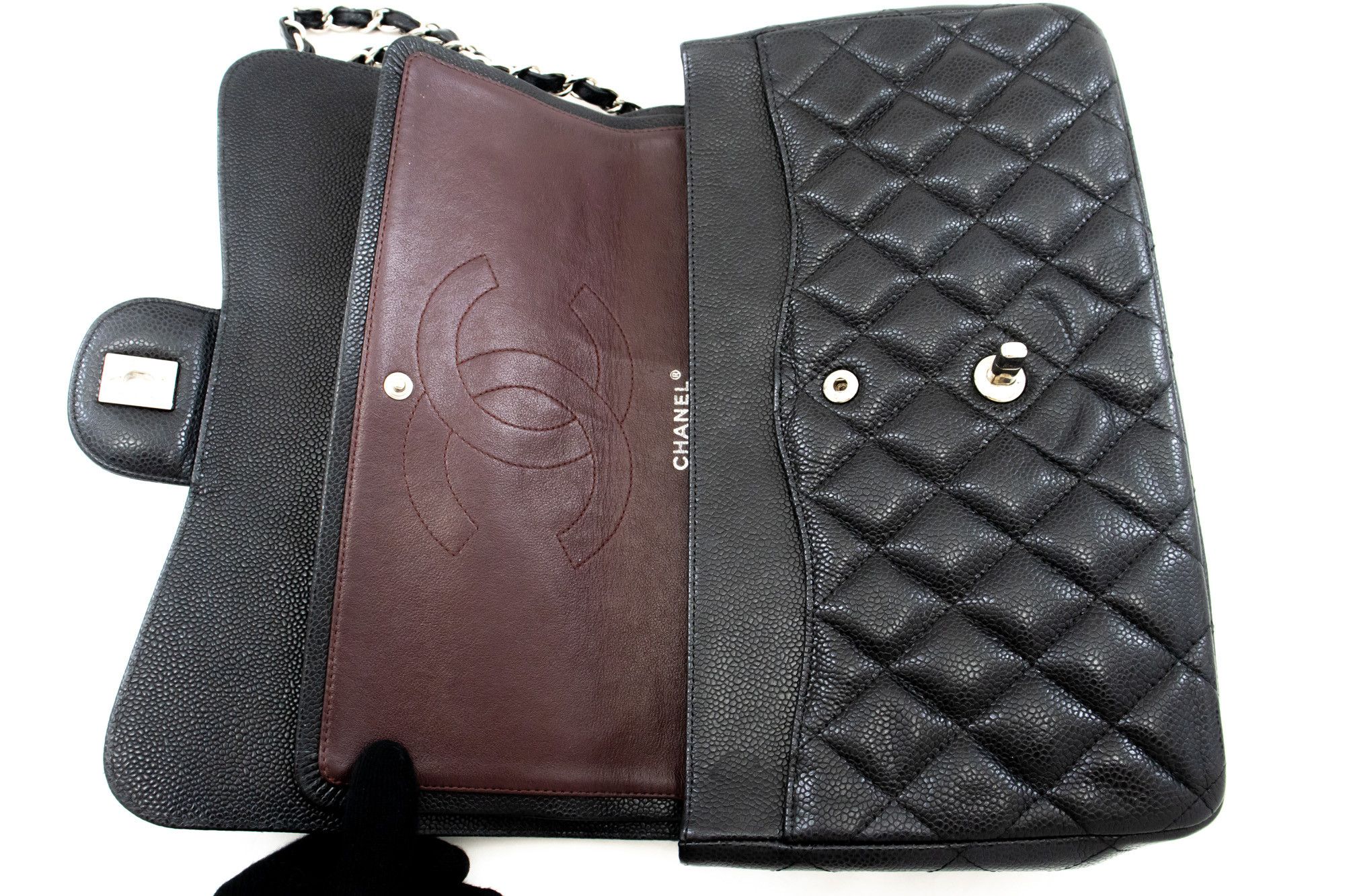 Chanel Classic Flap Black Leather Shoulder Bag (Pre-Owned) Size ONE SIZE - 11 Thumbnail