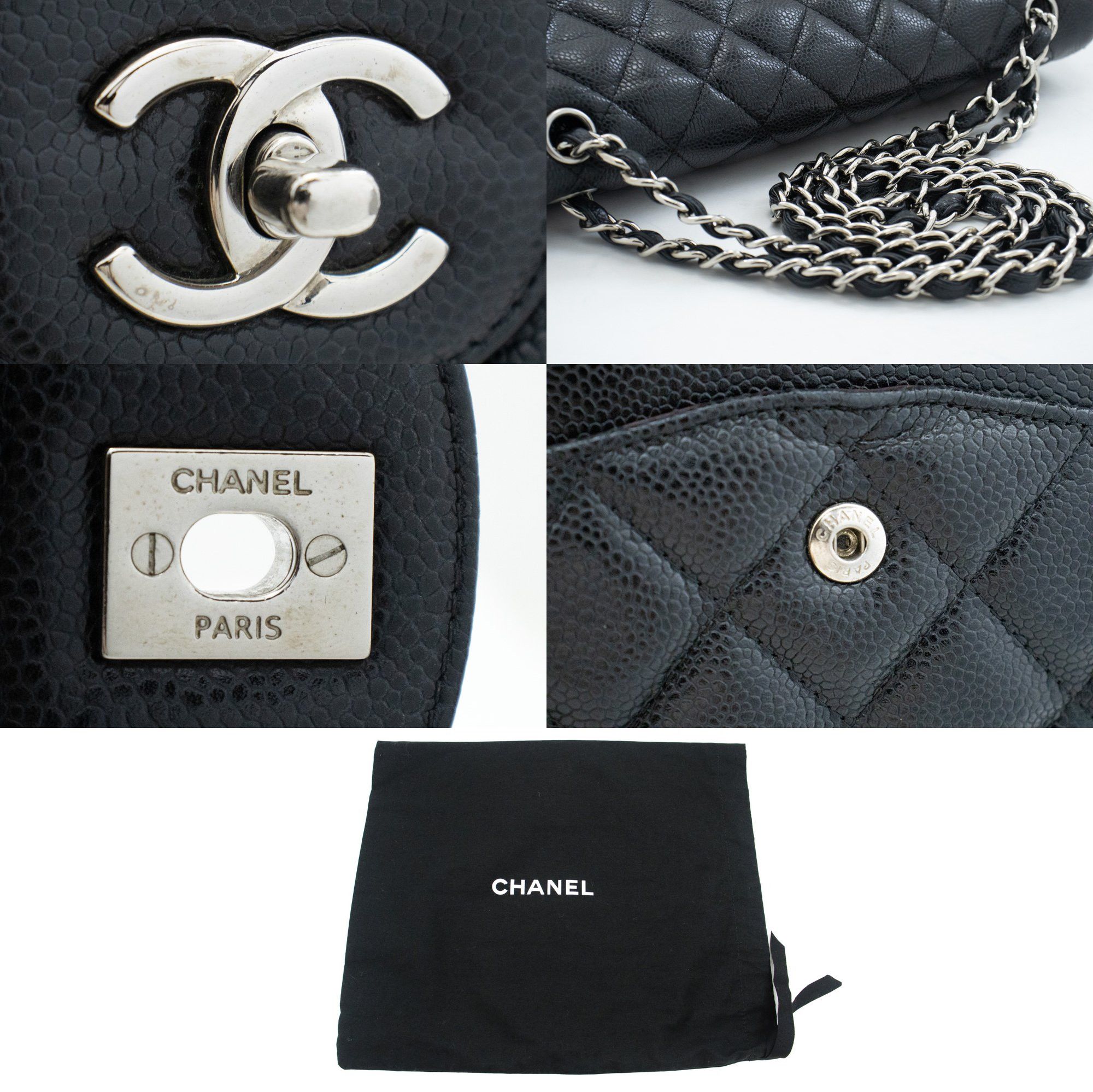 Chanel Classic Flap Black Leather Shoulder Bag (Pre-Owned) Size ONE SIZE - 9 Thumbnail