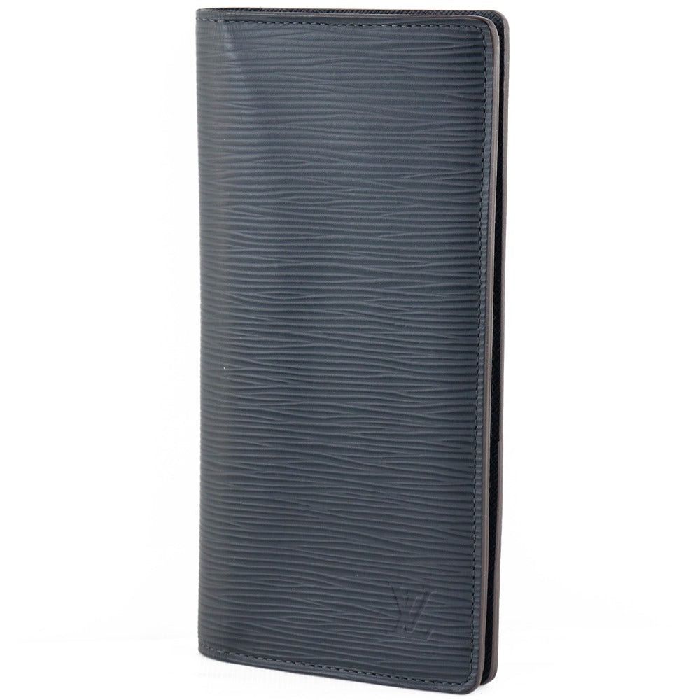 Louis Vuitton Brazza Navy Leather Wallet (Pre-Owned) Size ONE SIZE - 3 Thumbnail