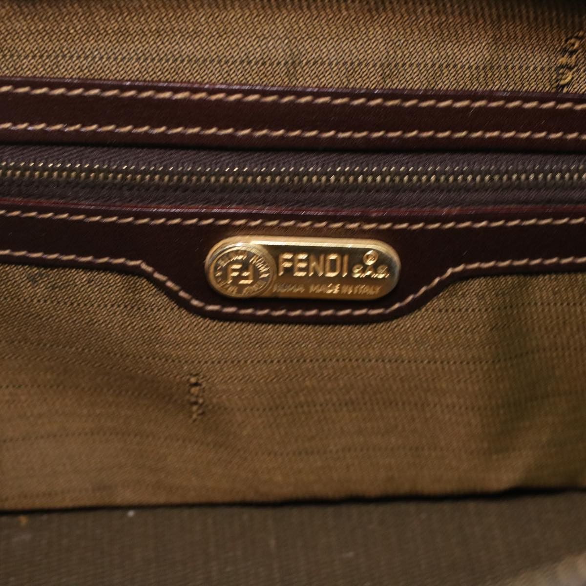 Fendi Zucca Brown Canvas Handbag (Pre-Owned) Size ONE SIZE - 3 Thumbnail