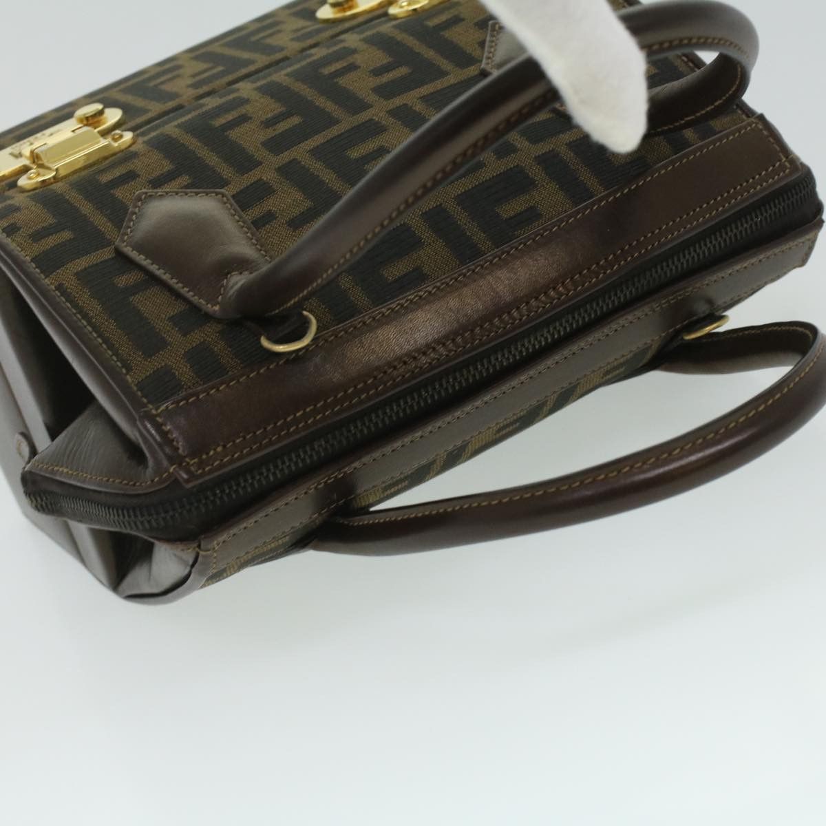 Fendi Zucca Brown Canvas Handbag (Pre-Owned) Size ONE SIZE - 8 Thumbnail