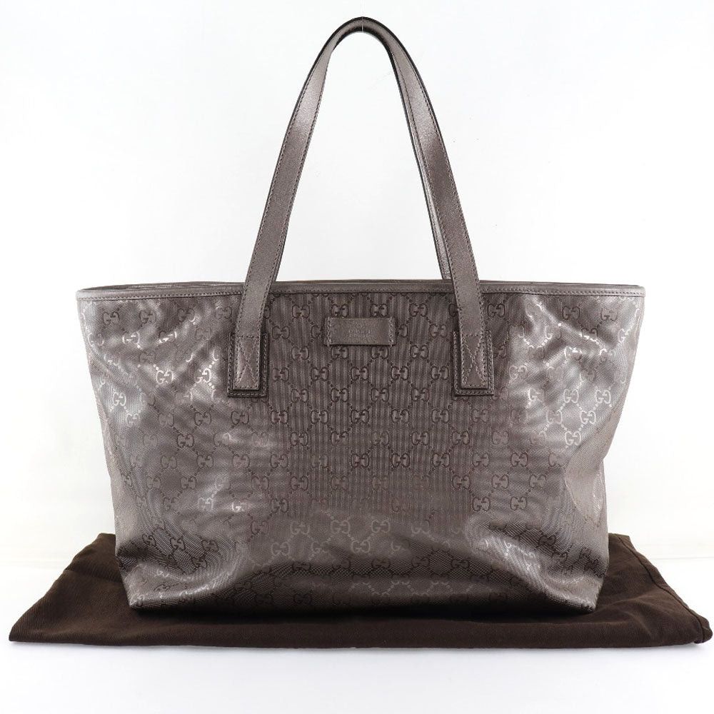 Gucci Gg Imprimé Brown Canvas Tote Bag (Pre-Owned) Size ONE SIZE - 8 Thumbnail