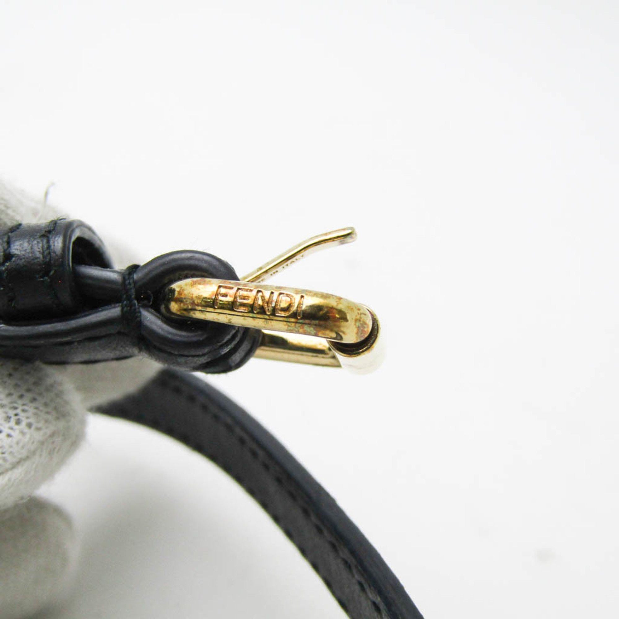 Fendi Fendi F Is 8AG739 Leather,Metal Charm Bracelet Black,Gold Size ONE SIZE - 9 Thumbnail