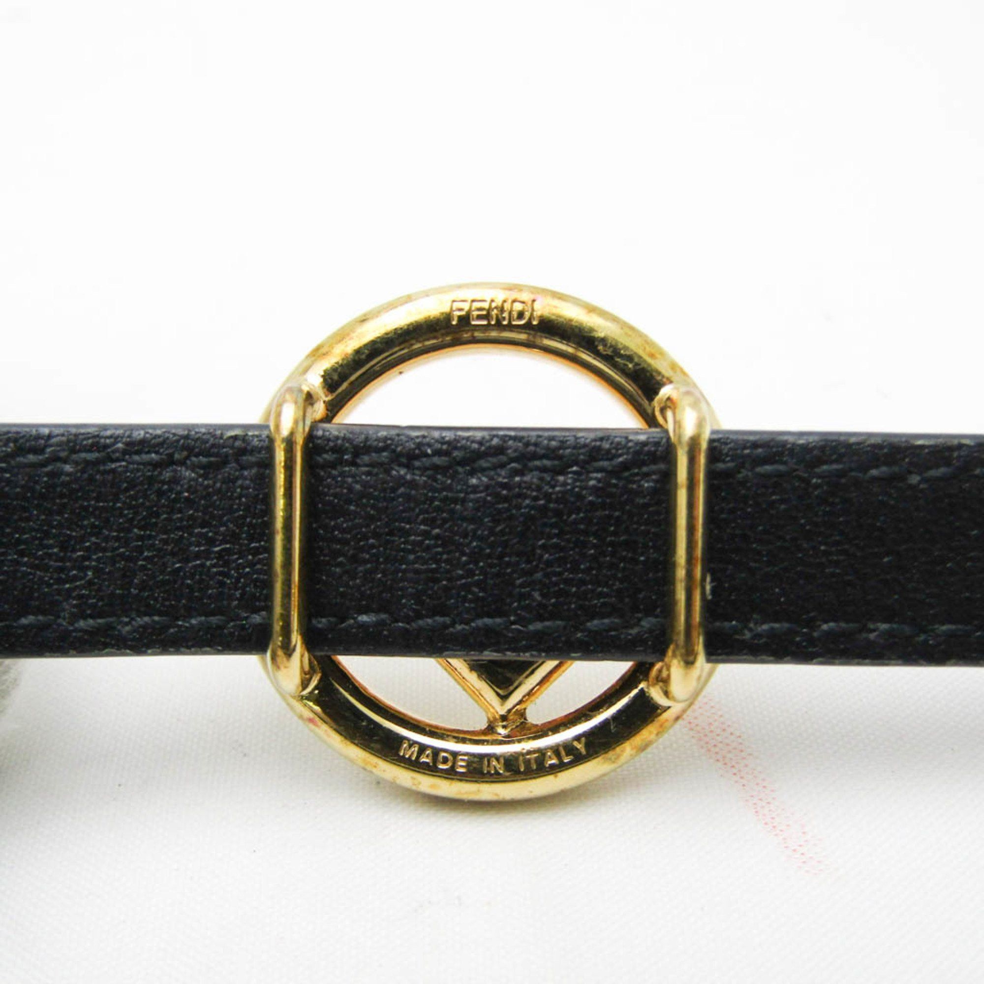 Fendi Fendi F Is 8AG739 Leather,Metal Charm Bracelet Black,Gold Size ONE SIZE - 10 Thumbnail