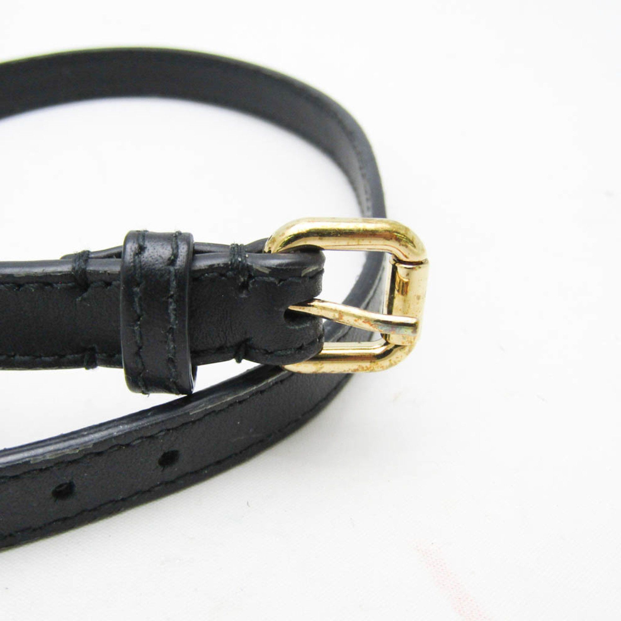 Fendi Fendi F Is 8AG739 Leather,Metal Charm Bracelet Black,Gold Size ONE SIZE - 5 Thumbnail