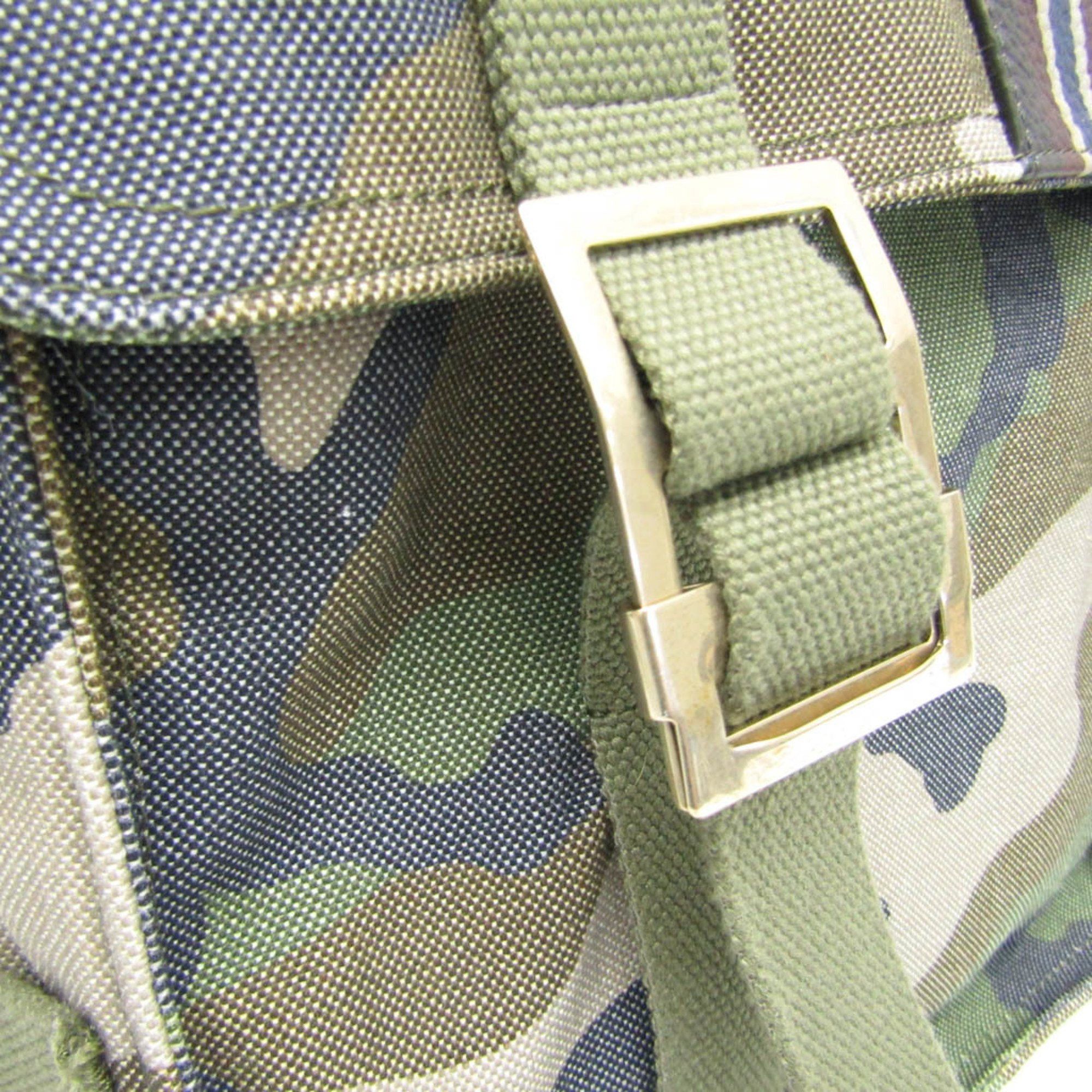 Valentino Valentino Garavani Military Women,Men Leather,Canvas Backpack Khaki Size ONE SIZE - 8 Thumbnail