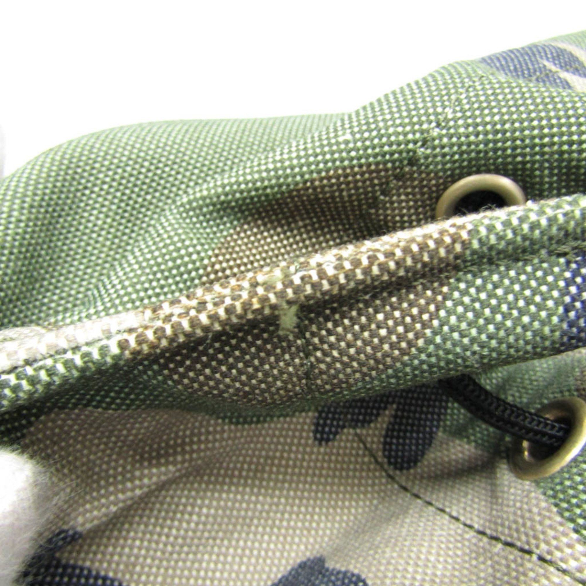 Valentino Valentino Garavani Military Women,Men Leather,Canvas Backpack Khaki Size ONE SIZE - 12 Thumbnail