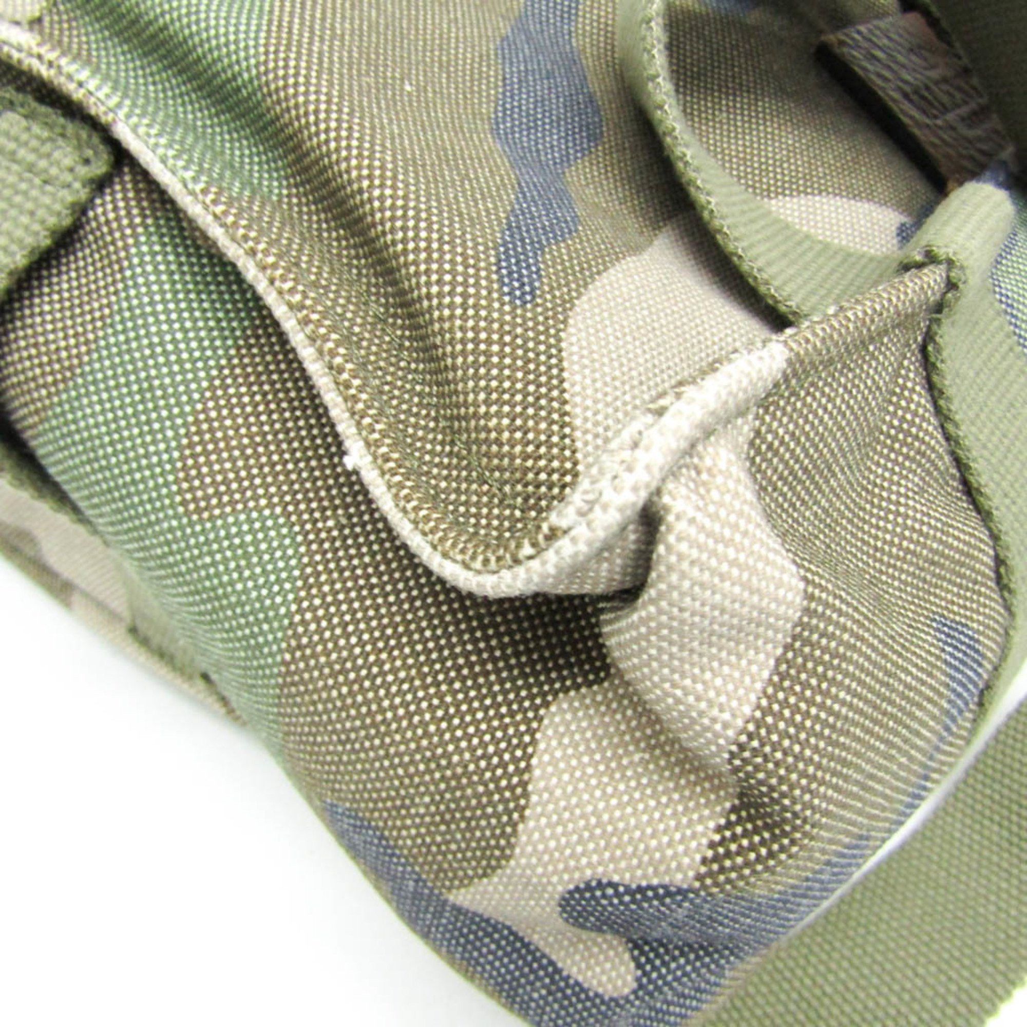 Valentino Valentino Garavani Military Women,Men Leather,Canvas Backpack Khaki Size ONE SIZE - 4 Thumbnail