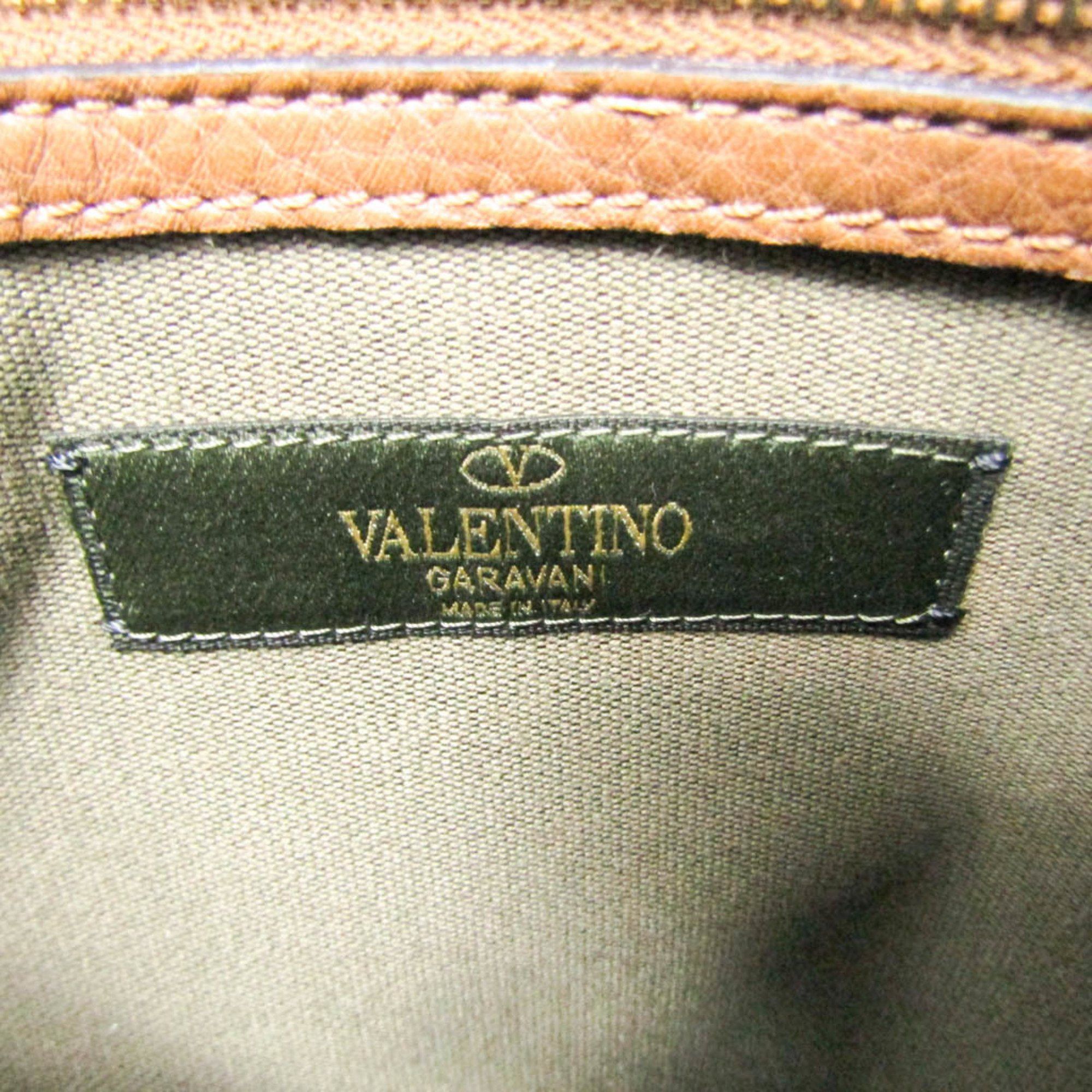Valentino Valentino Garavani Military Women,Men Leather,Canvas Backpack Khaki Size ONE SIZE - 14 Thumbnail