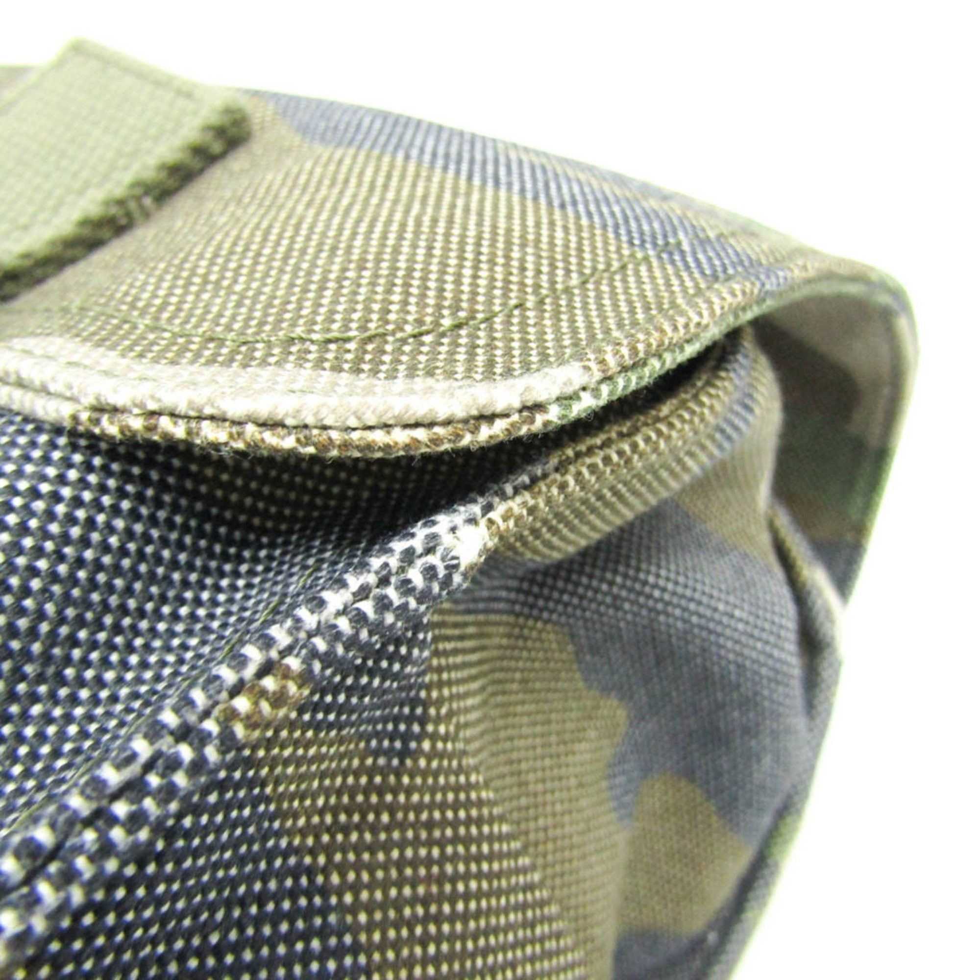Valentino Valentino Garavani Military Women,Men Leather,Canvas Backpack Khaki Size ONE SIZE - 6 Thumbnail