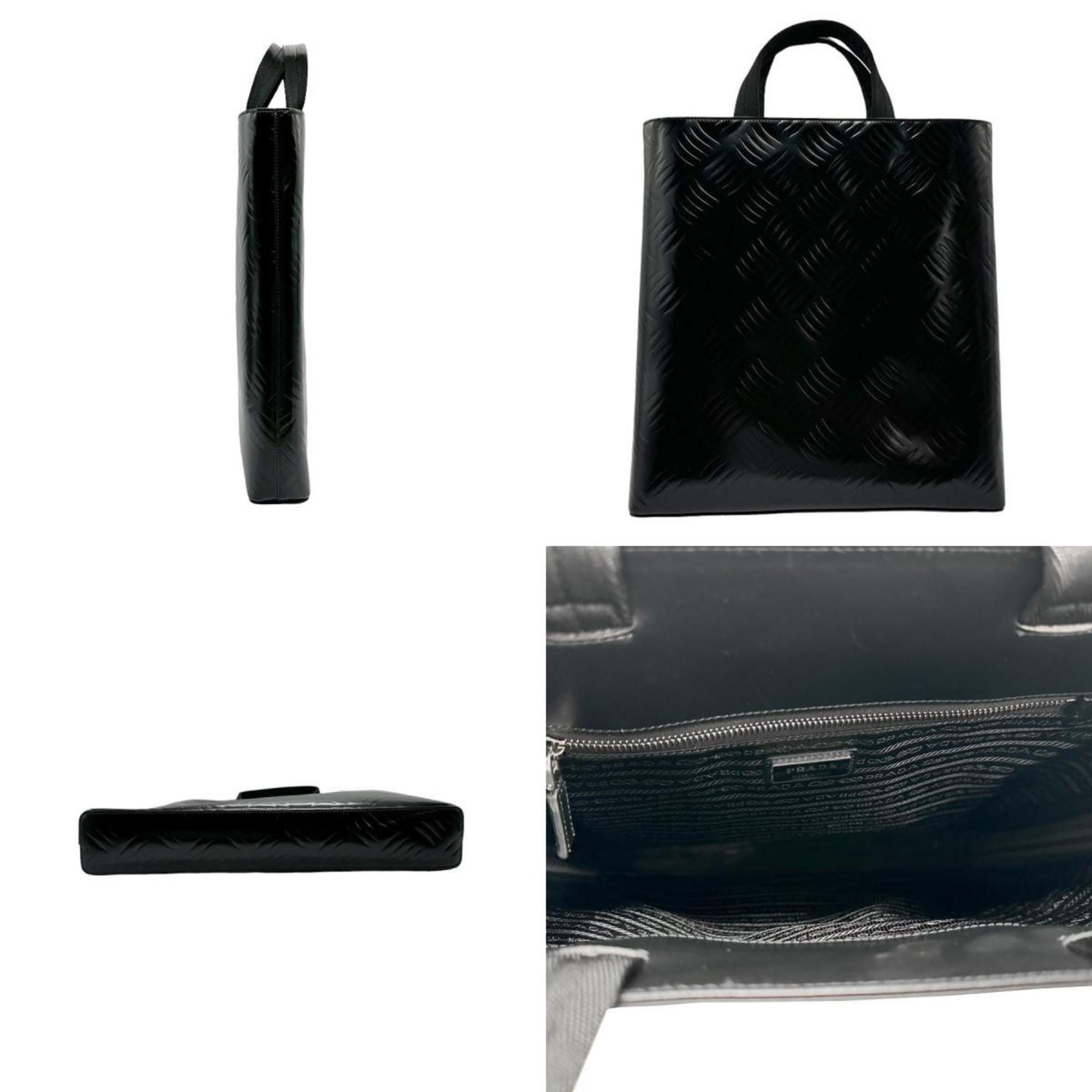 Prada PRADA handbag coated leather black men's n0268 Size ONE SIZE - 2 Thumbnail