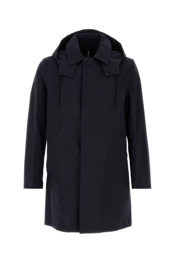 Mackintosh Navy Blue Cotton Cambridge Raincoat Size US XS / EU 42 / 0 - 3 Thumbnail