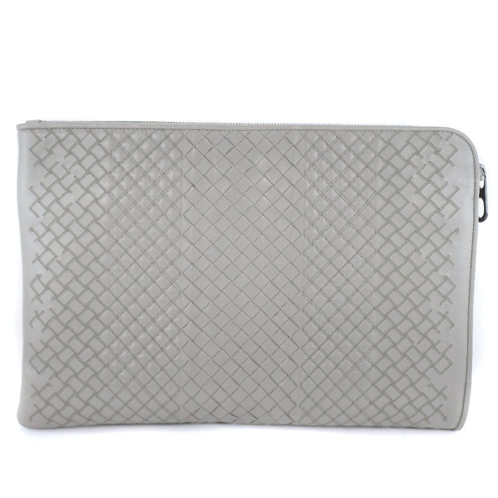 Bottega Veneta Intrecciato Grey Leather Handbag (Pre-Owned) Size ONE SIZE - 7 Thumbnail