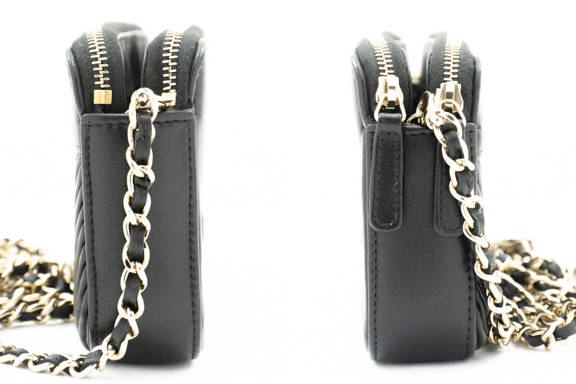 Chanel V-Stich Black Leather Wallet (Pre-Owned) Size ONE SIZE - 4 Thumbnail