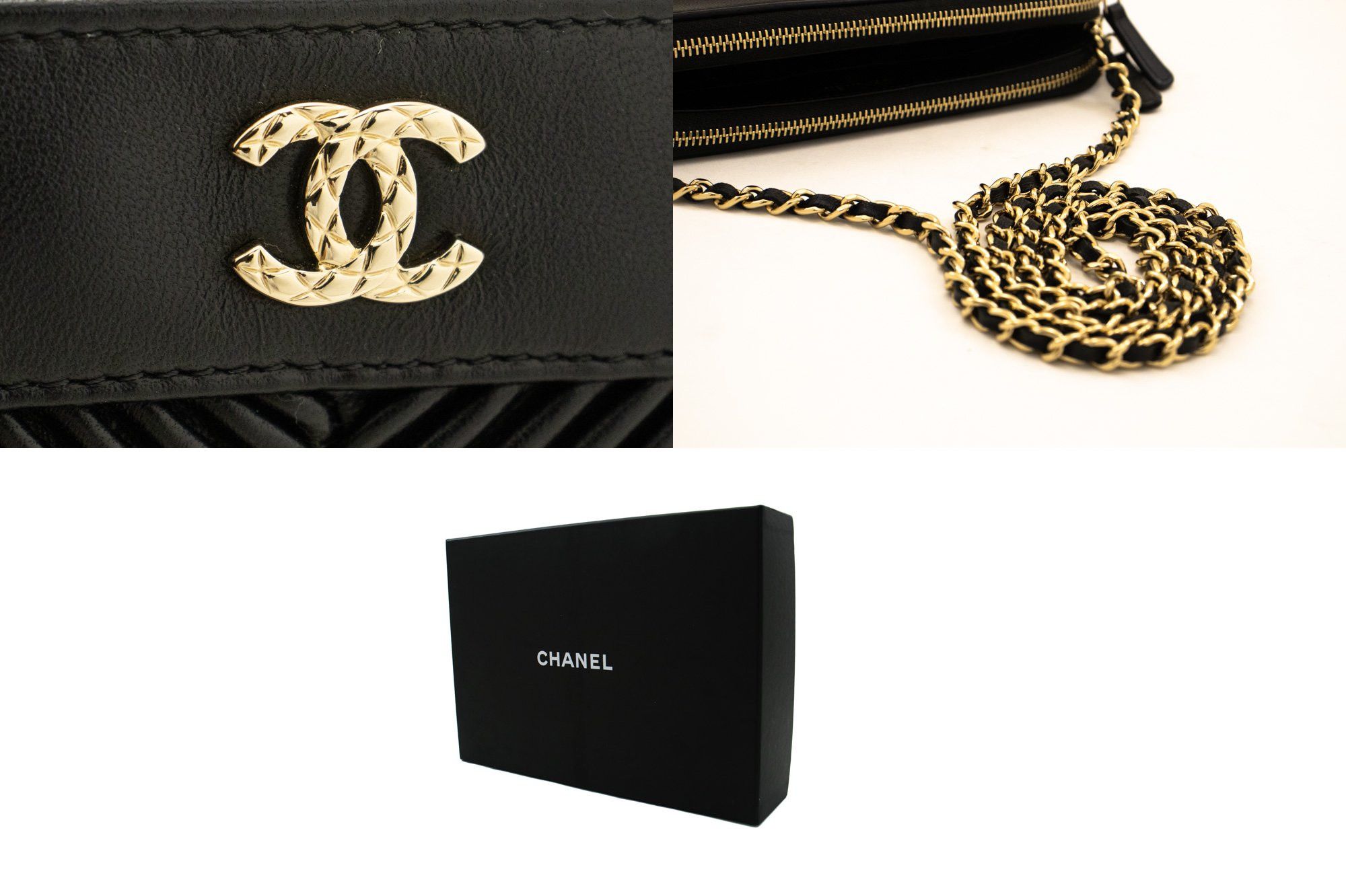 Chanel V-Stich Black Leather Wallet (Pre-Owned) Size ONE SIZE - 8 Thumbnail