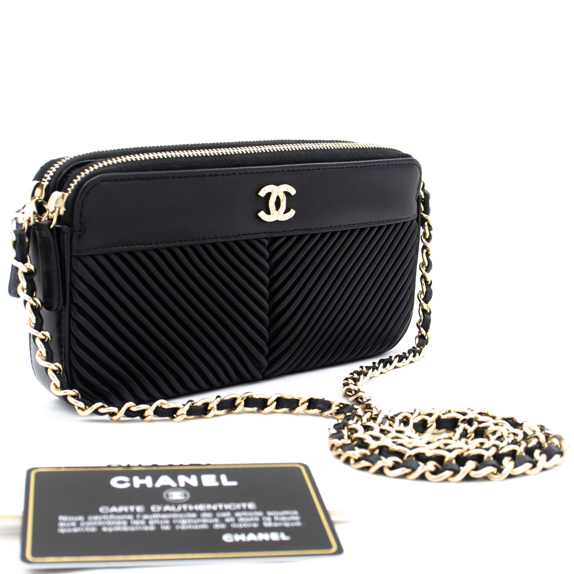 Chanel V-Stich Black Leather Wallet (Pre-Owned) Size ONE SIZE - 12 Thumbnail