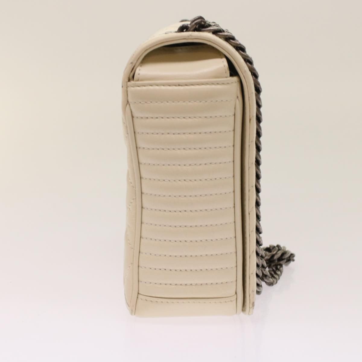 Chanel Coco Boy White Leather Shoulder Bag (Pre-Owned) Size ONE SIZE - 10 Thumbnail